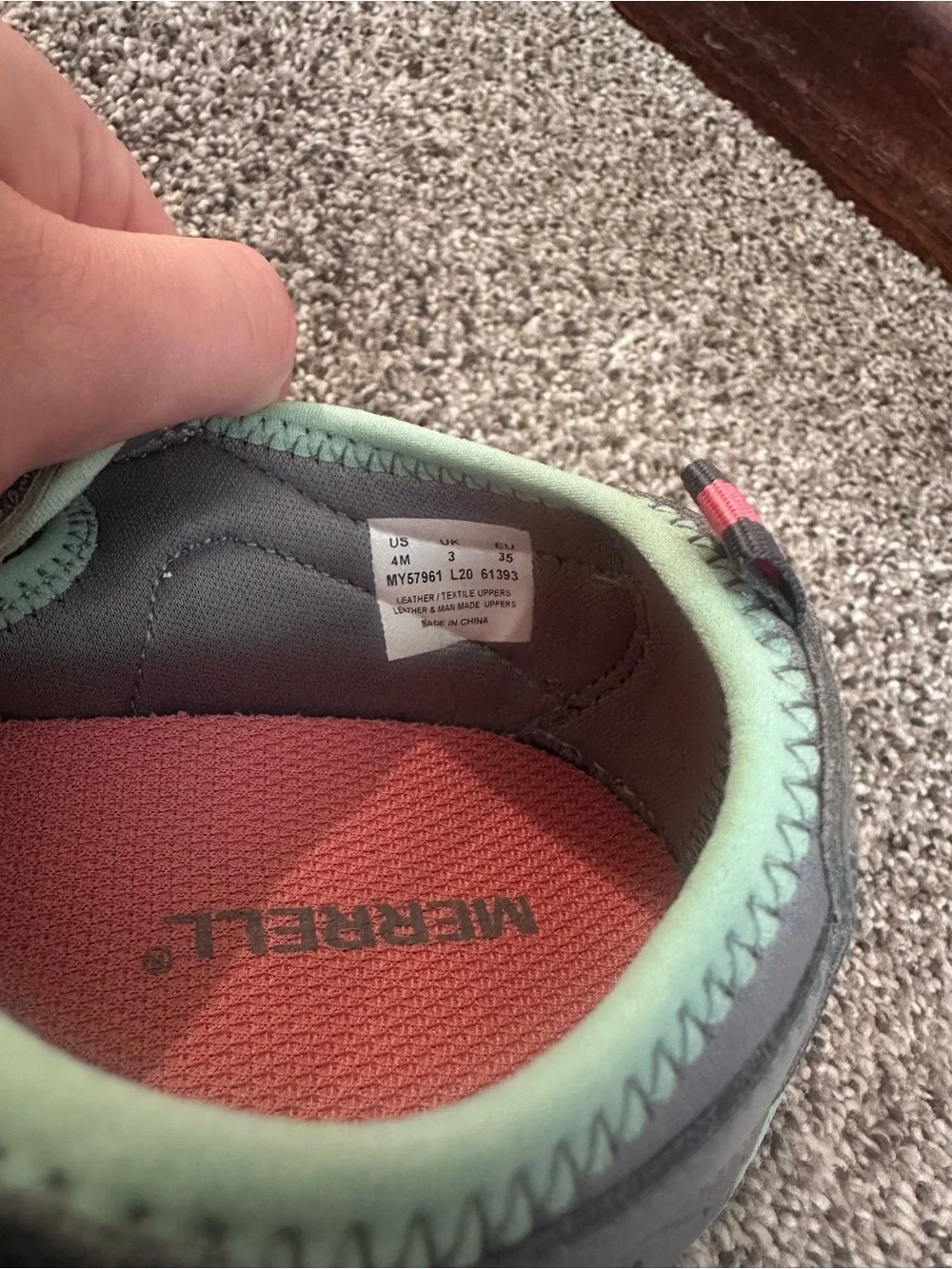 Merrell Kids Gray Teal Pink Water Shoes